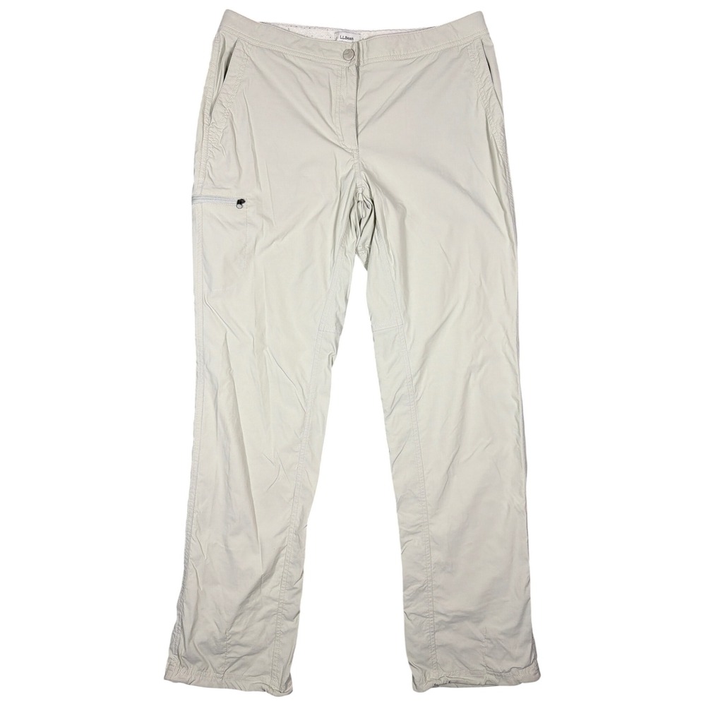 L.L.Bean Pants Womens‎ 12 Vista Trekking Stone Stretch Zippered Pockets
